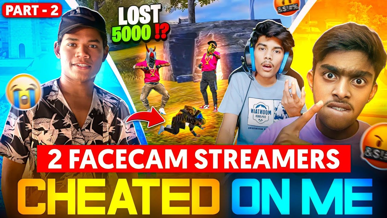 2 FACECAM🤬 STREAMERS | CHEATED  | 1 VS 2🔥| 5K 🤑PAID  | FREE FIRE IN TELUGU #cobra999 #freefire