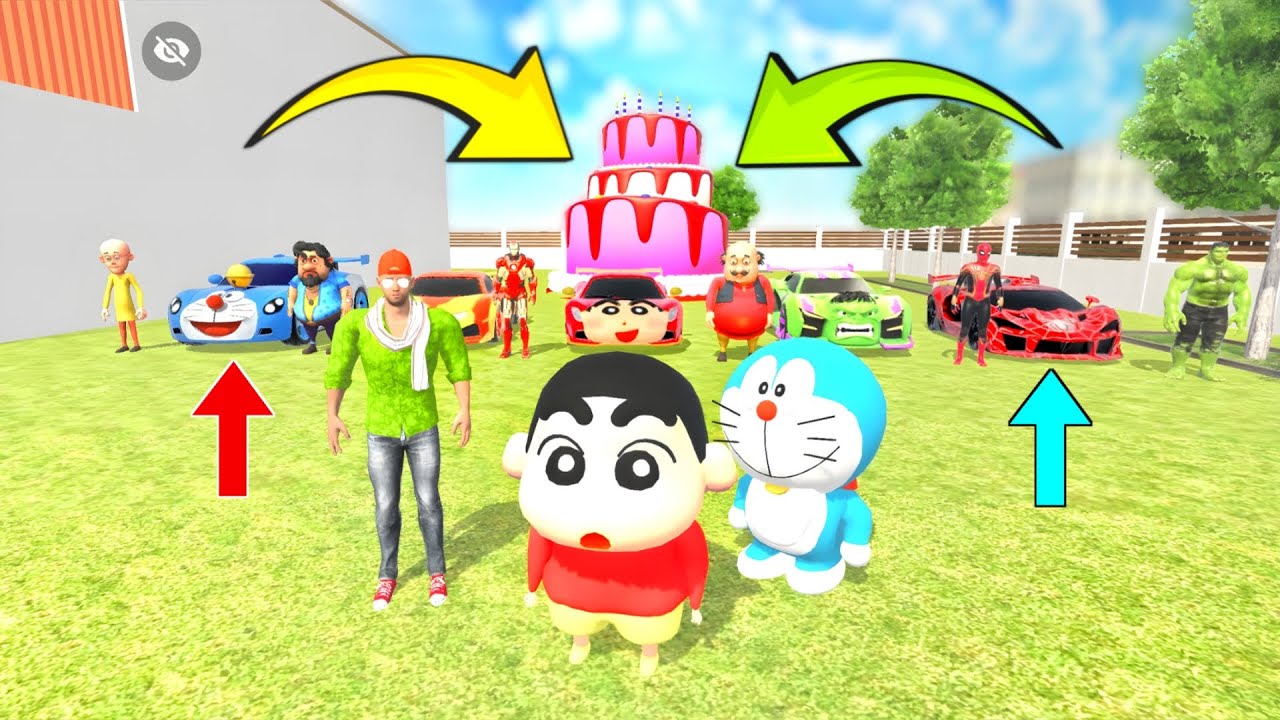 Franklin & Doraemon celebrate Shinchan Birthday 🎂🥳 in indian theft auto simulator