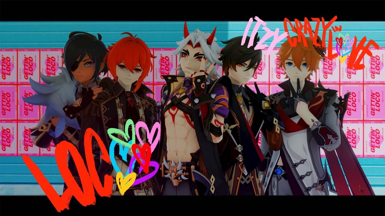 [MMD] LOCO ITZY (Male version) - Genshin Impact - Diluc, Itto, Childe, Kaeya & Zhongli