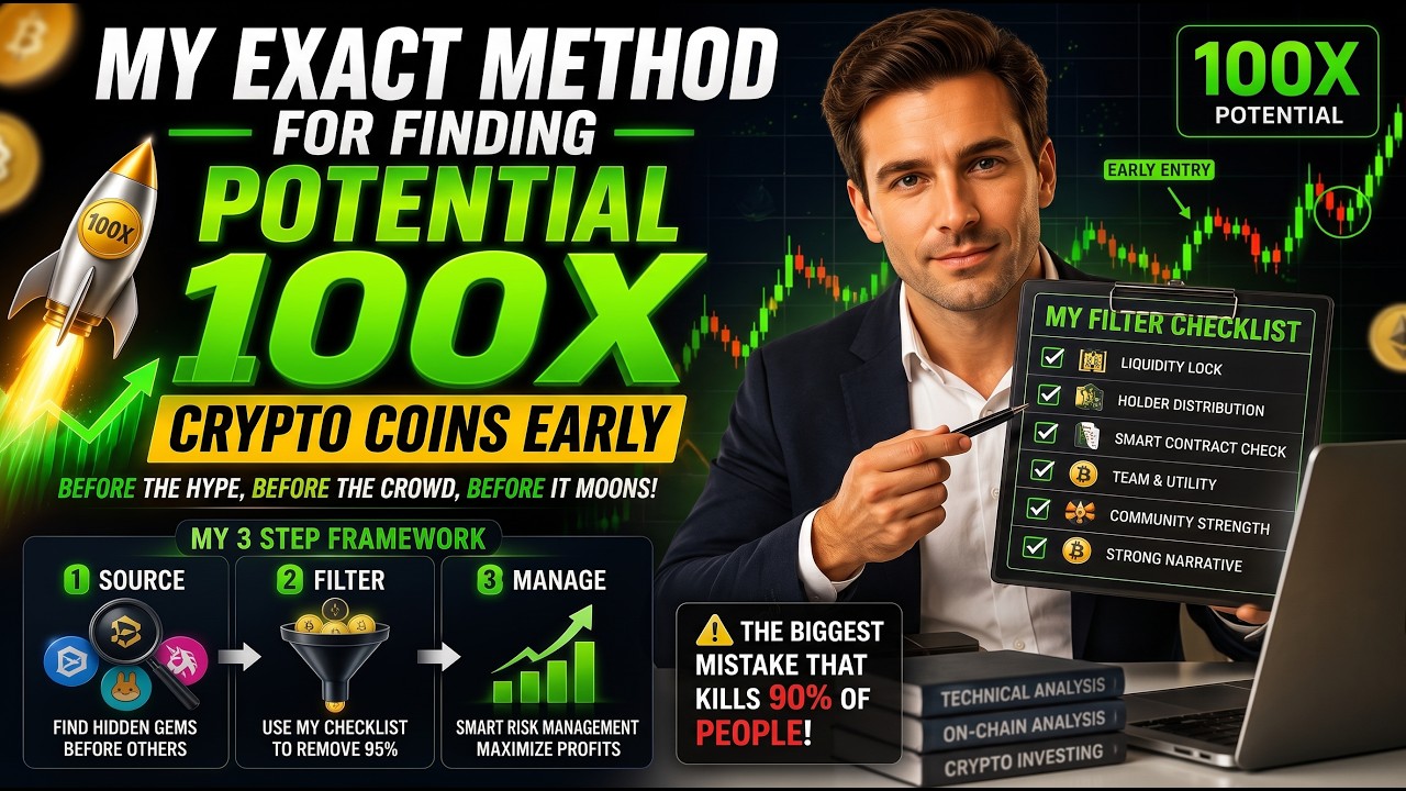 My Exact Method for Finding Potential 100X Crypto Coins Early (Before They Explode) 🚀