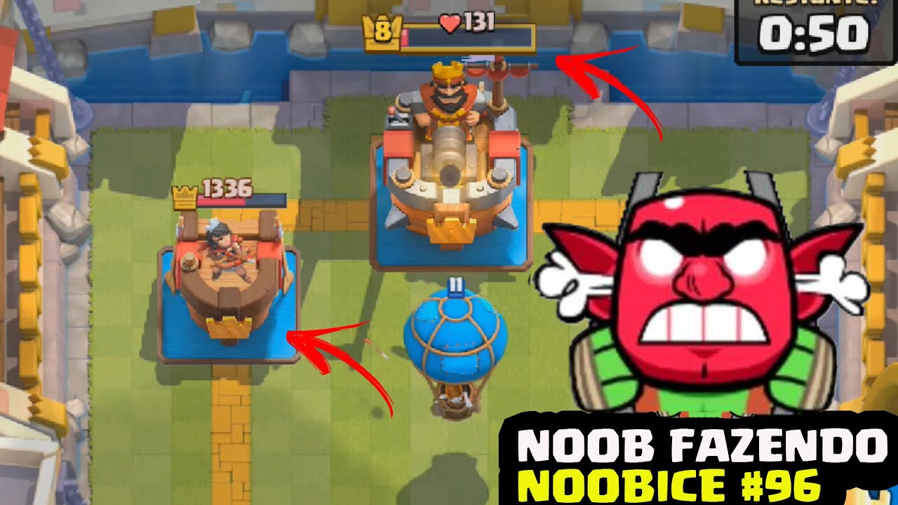 NOOB FAZENDO NOOBICE #96 - MOMENTOS ENGRAÇADOS NO CLASH ROYALE | FUNNY MOMENTS