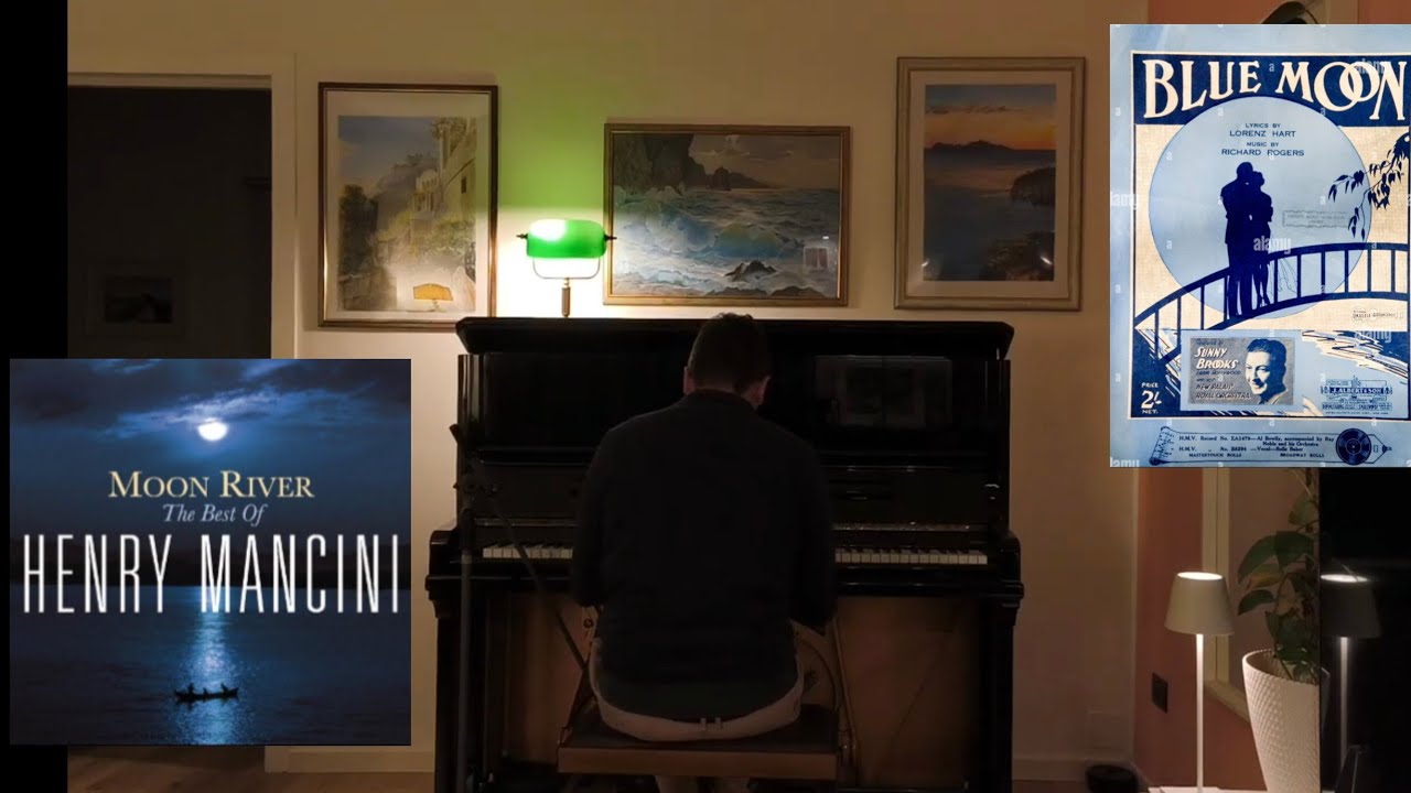 Moon River & Blue moon Tre quadri e un pianoforte , relaxing piano cover