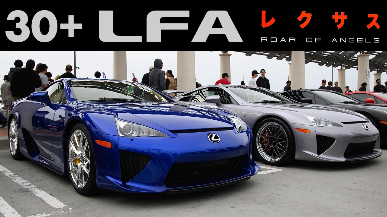 Roar of Angels Rare Gathering 30+ Lexus LFA's at 8th anniversary South OC Cars and Coffee 4-12-25