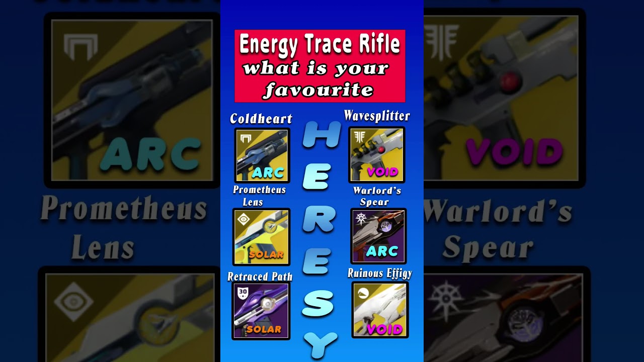 Destiny 2 Heresy ACT 3 what is your Favourite Energy Trace Rifle !!