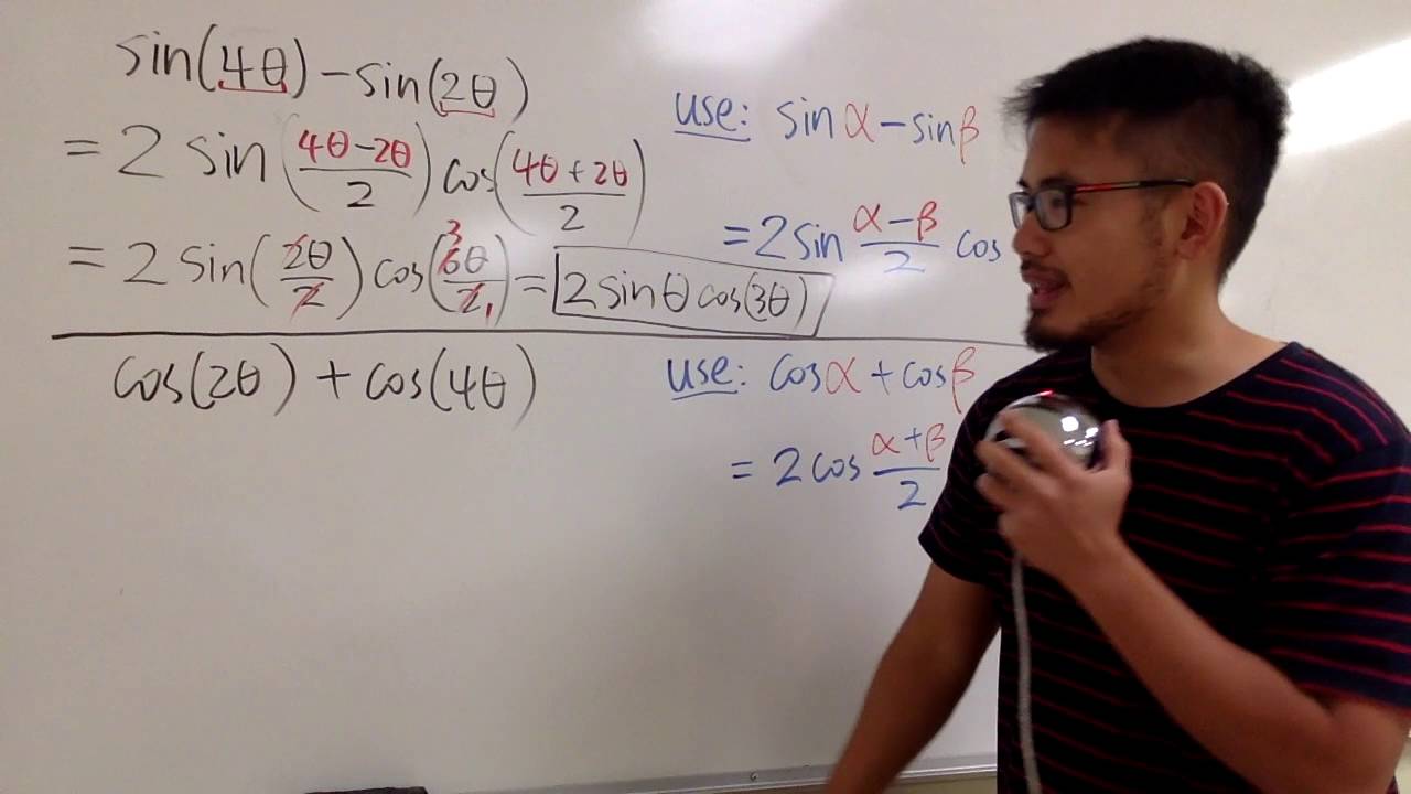 trig formula example: sum-to-product
