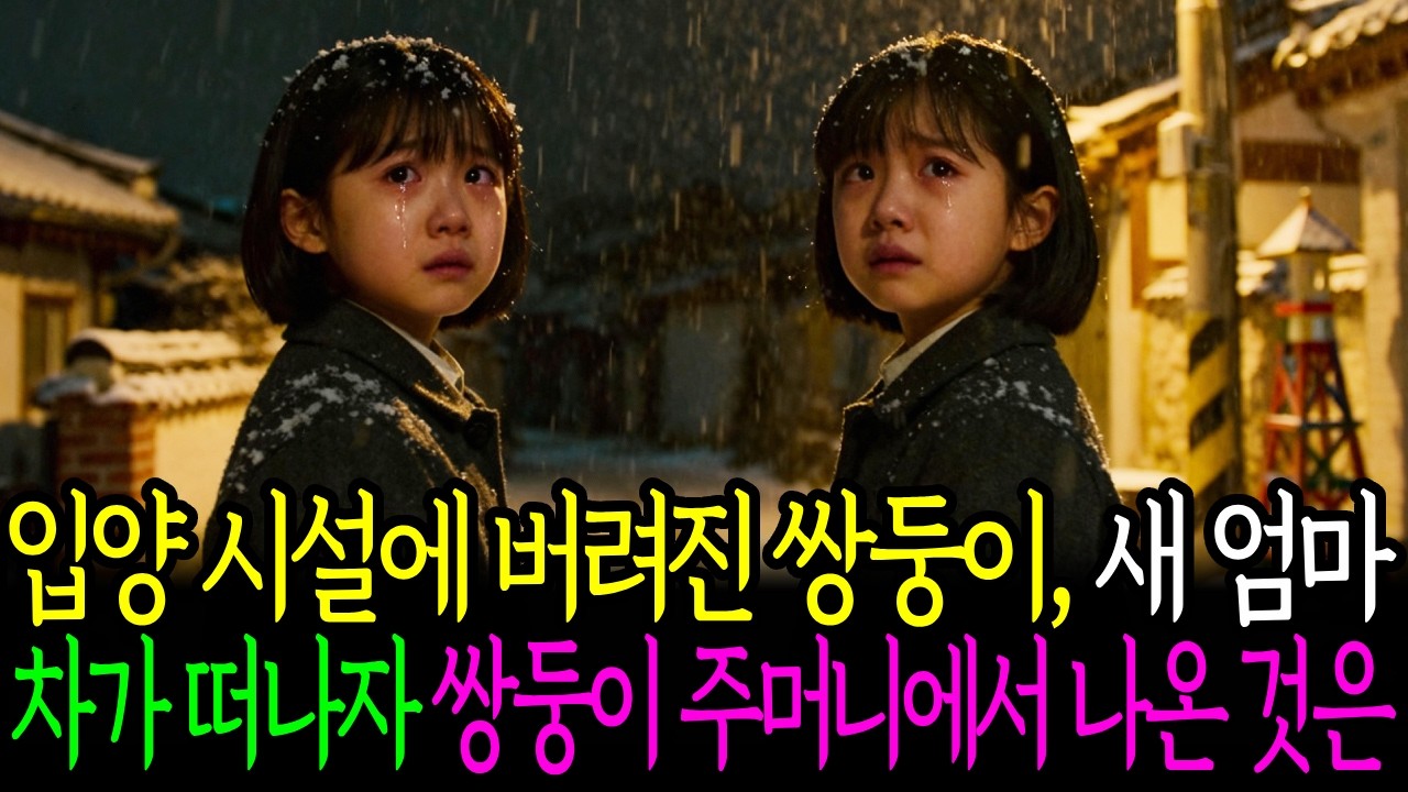 입양 시설에 버려진 쌍둥이, 새 엄마 차가 떠나자 쌍둥이 주머니에서 나온 것은...