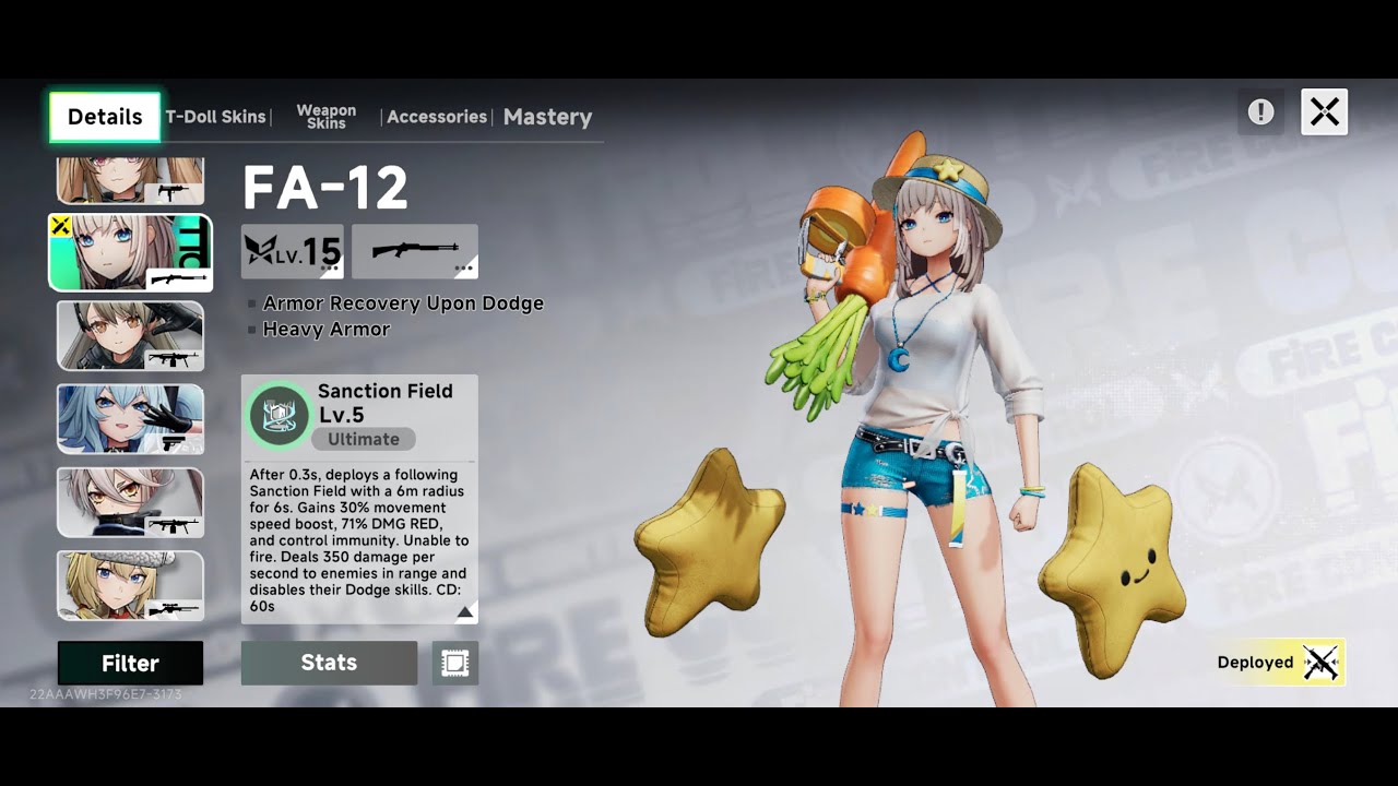 Gameplay Skin FA 12 - Girls' Frontline: Fire Control (Android)