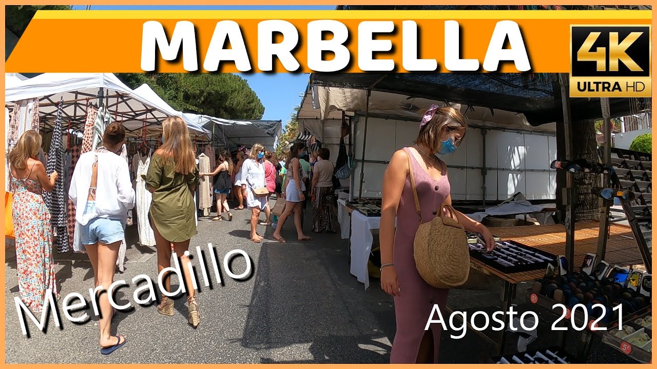 MARBELLA mercadillo Puerto Banús [4K] Moda, Artesanía y Antigüedades.🌞  Costa del Sol 2021