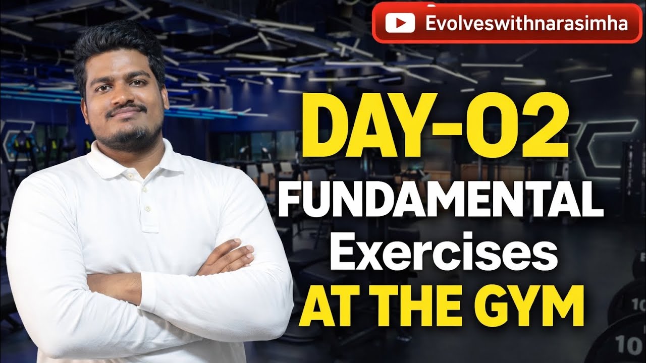 DAY-02 FUNDAMENTAL EXERCISES AT THE GYM IN TELUGU .#fitness #gym#powerlifting #backworkoutandarms 