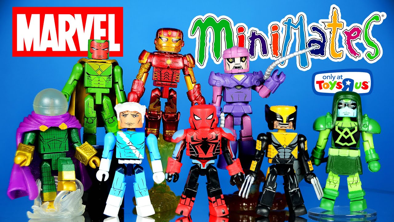 Marvel Minimates Wave 19 ToysRUs Exclusive 2-Pack Iron Man Wolverine Spider-Man & Vision