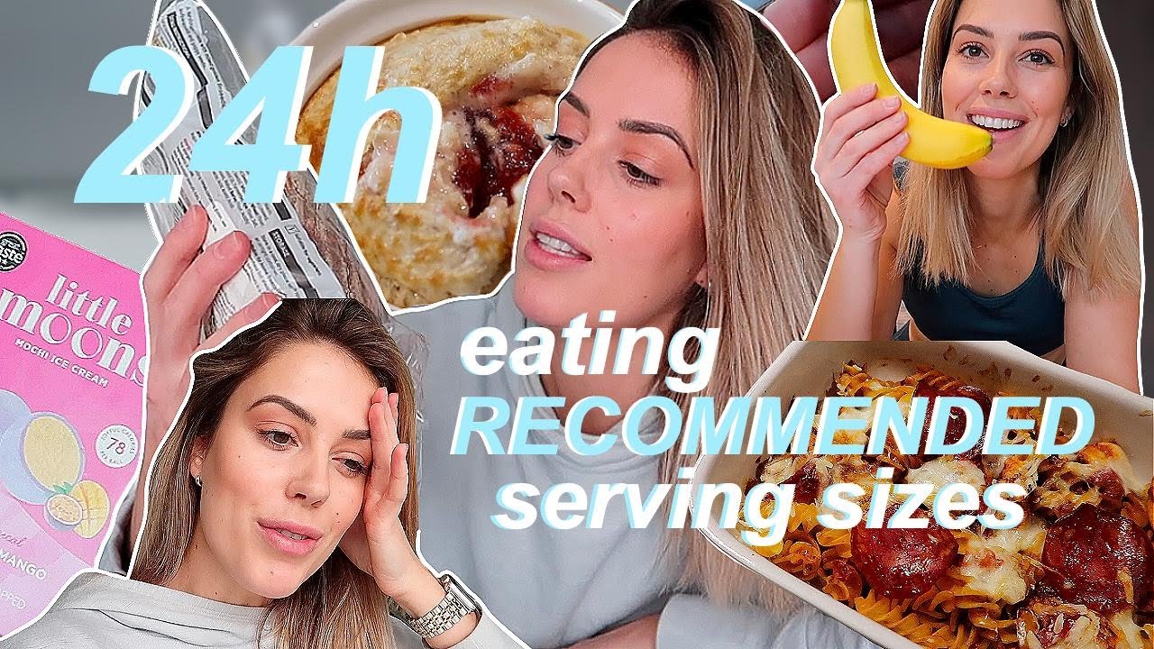 Only eating RECOMMENDED SERVING SIZES for a day | 8 Inch banana?? *fitness edition*