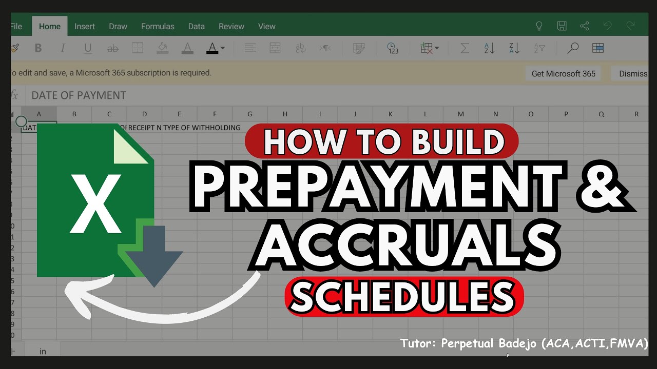 HOW TO BUILD ACCRUALS SCHEDULE ON EXCEL