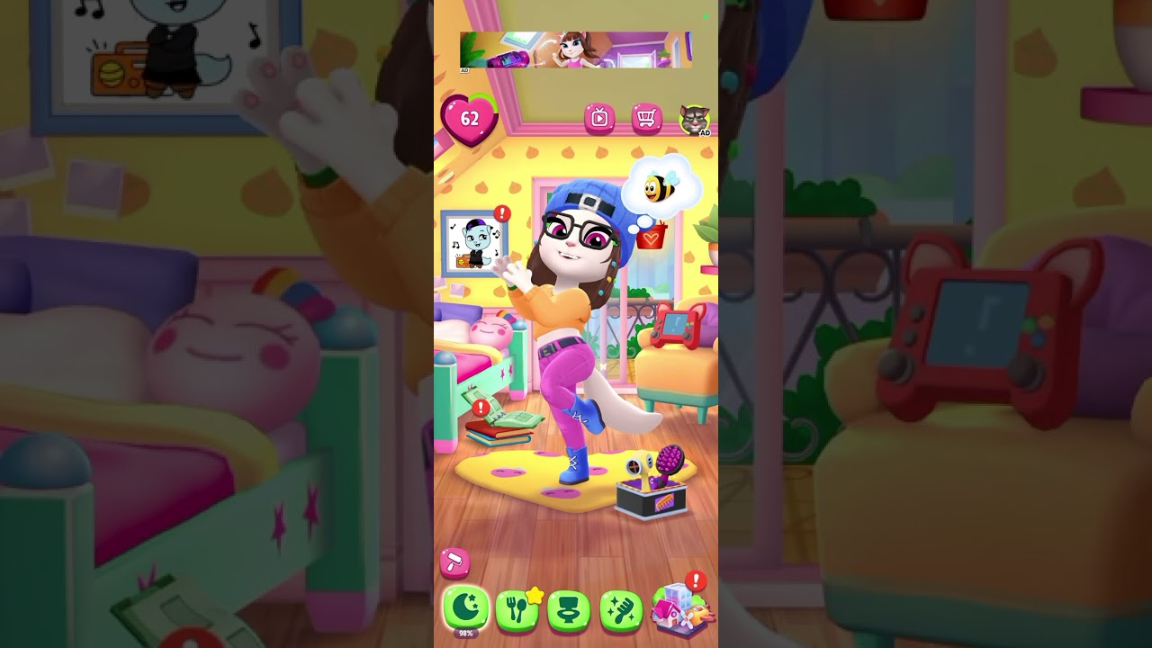 Angela and Tom play together at Angela's house #myangela2 #fypyoutube