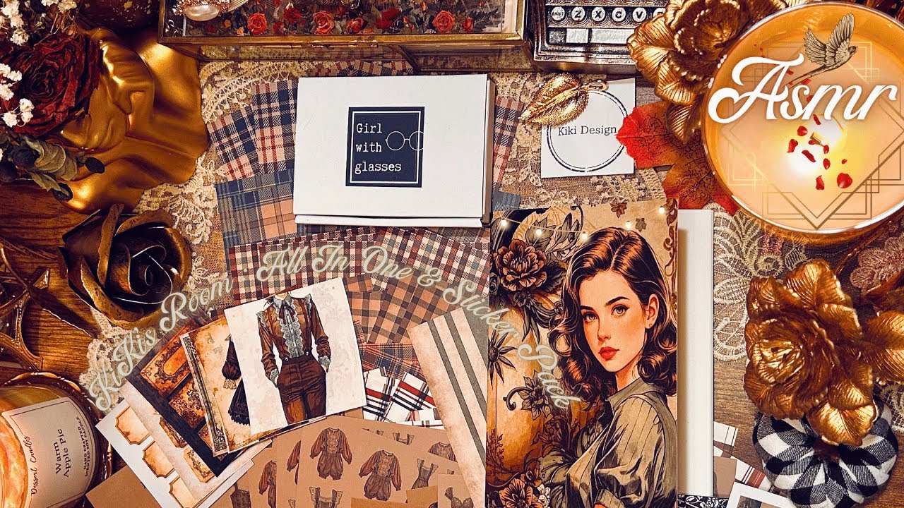 ASMR | Unboxing KiKi's Room: All in One & Sticker Pack | Collage | Journal