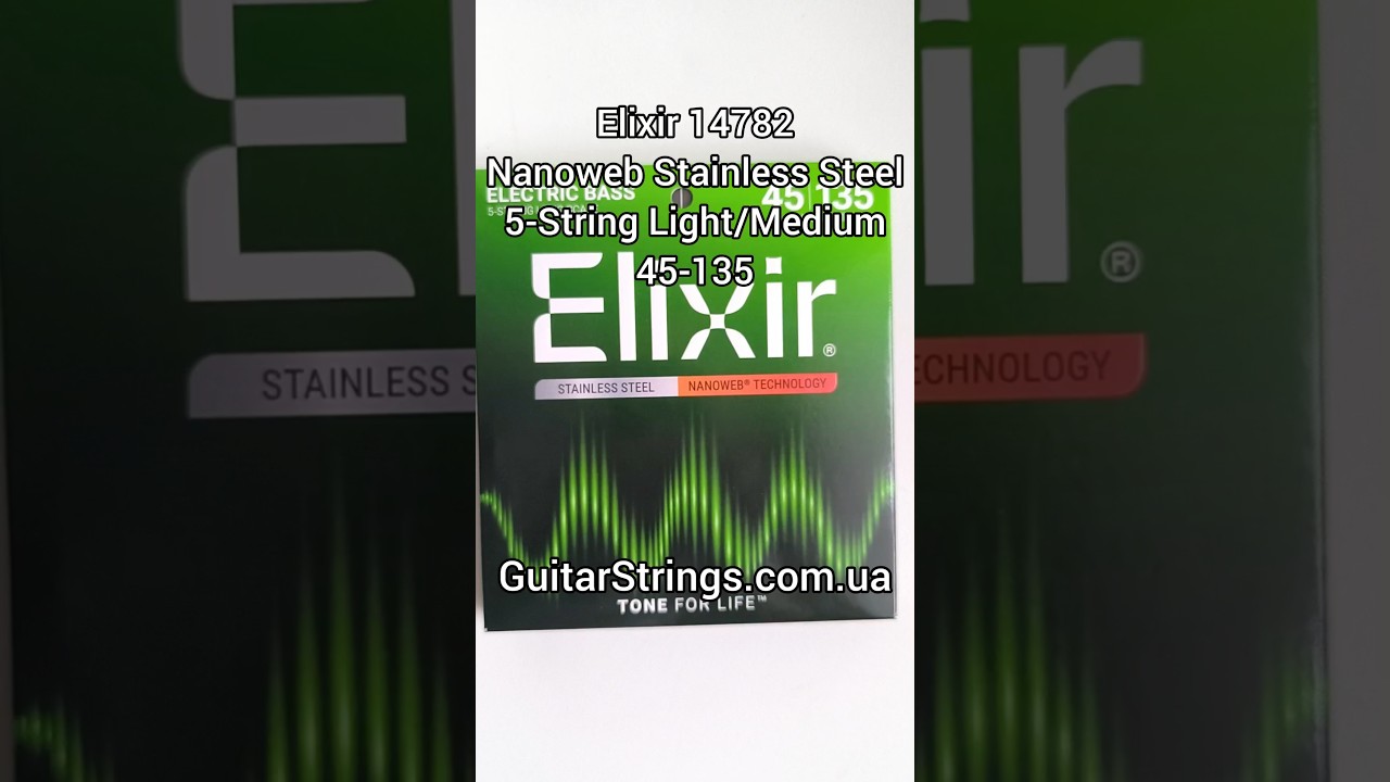 Elixir 14782 Nanoweb Stainless Steel 5-String Light/Medium 45-135 