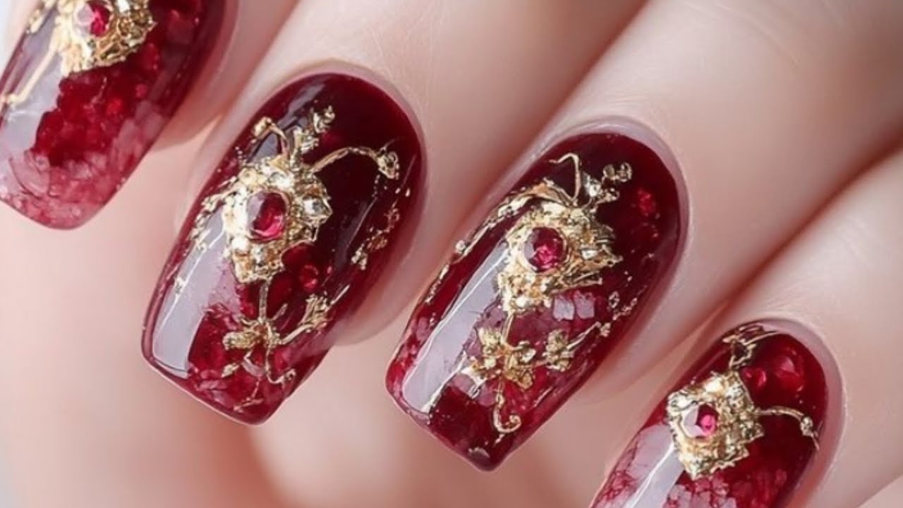 sub) Autumn Mood Nails!/ Korean Nails / Drawing check art!/...