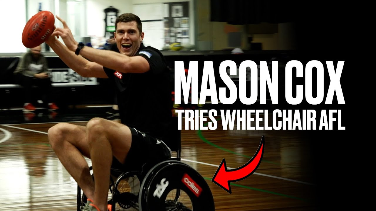 MASON COX TRIES WHEELCHAIR AFL