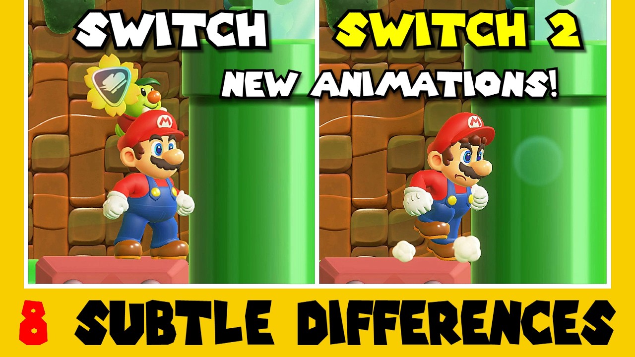 8 Subtle Differences between Super Mario Bros. Wonder for Switch 2 and Switch