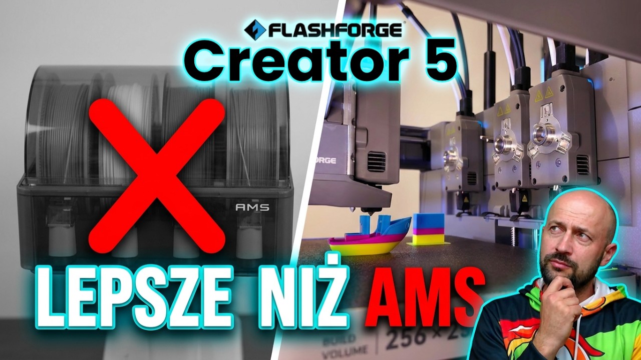 To jest lepsze niż każdy AMS  - Genialny Tool Changer w Flashforge Creator 5