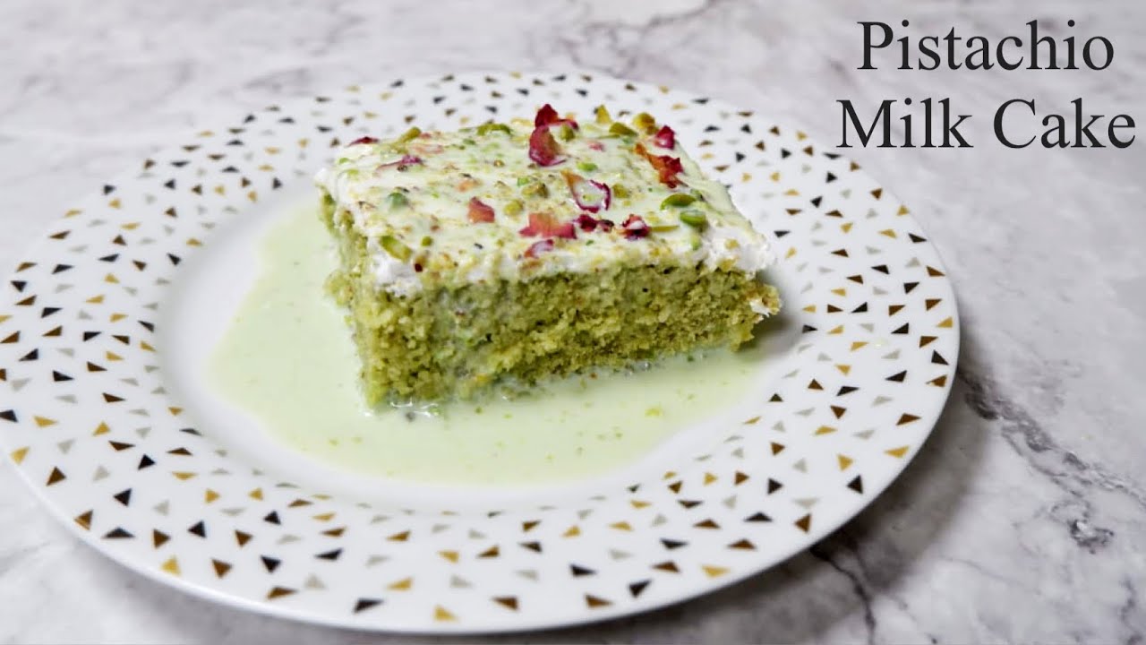 Pistachio Milk Cake l How to make pistachio milk cake that melt in mouth l Tres leches cake recipe
