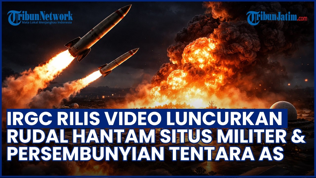 TERUS GENCARKAN SERANGAN! IRGC Rilis Video Rudal Hantam Situs Militer & Persembunyian Tentara AS