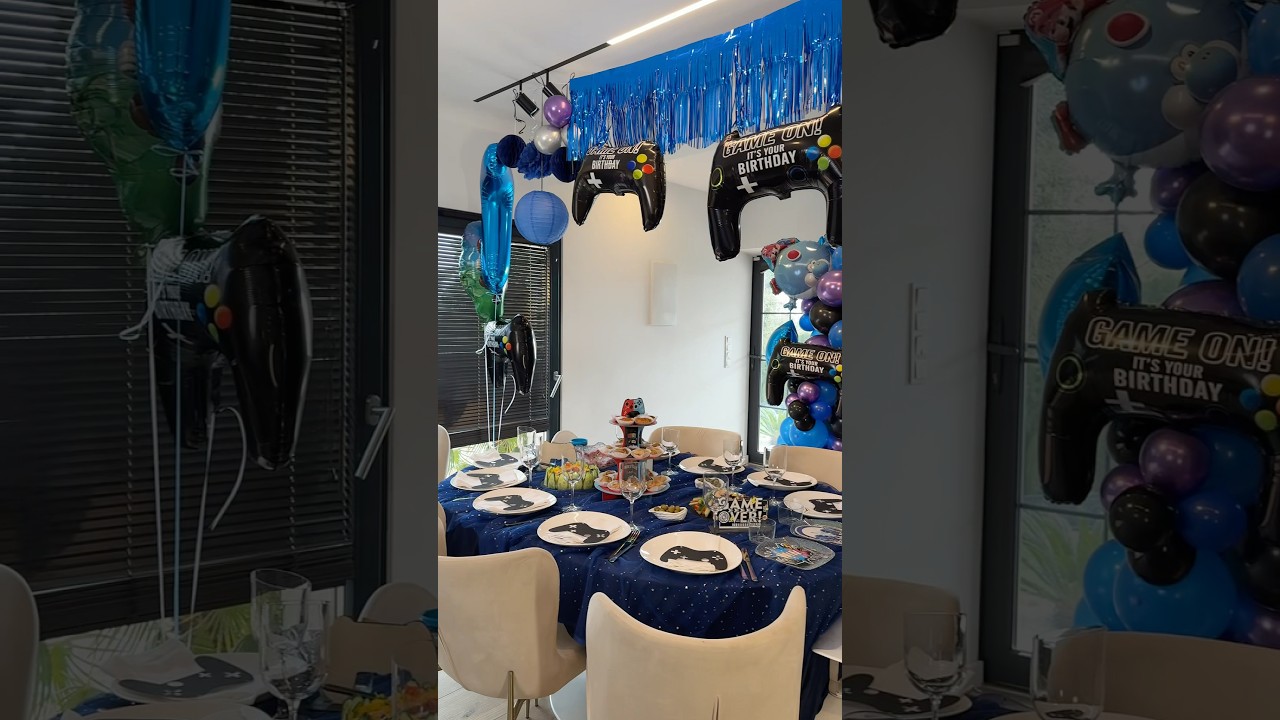 Украшения и сервировка праздничного стола на день рождения. 🥳 ￼