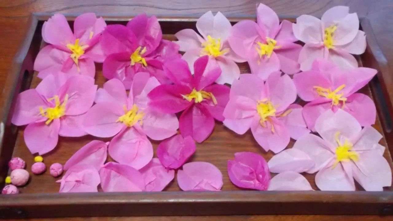 kimie gangiのお花紙で作る「ふわふわのさくら」2019