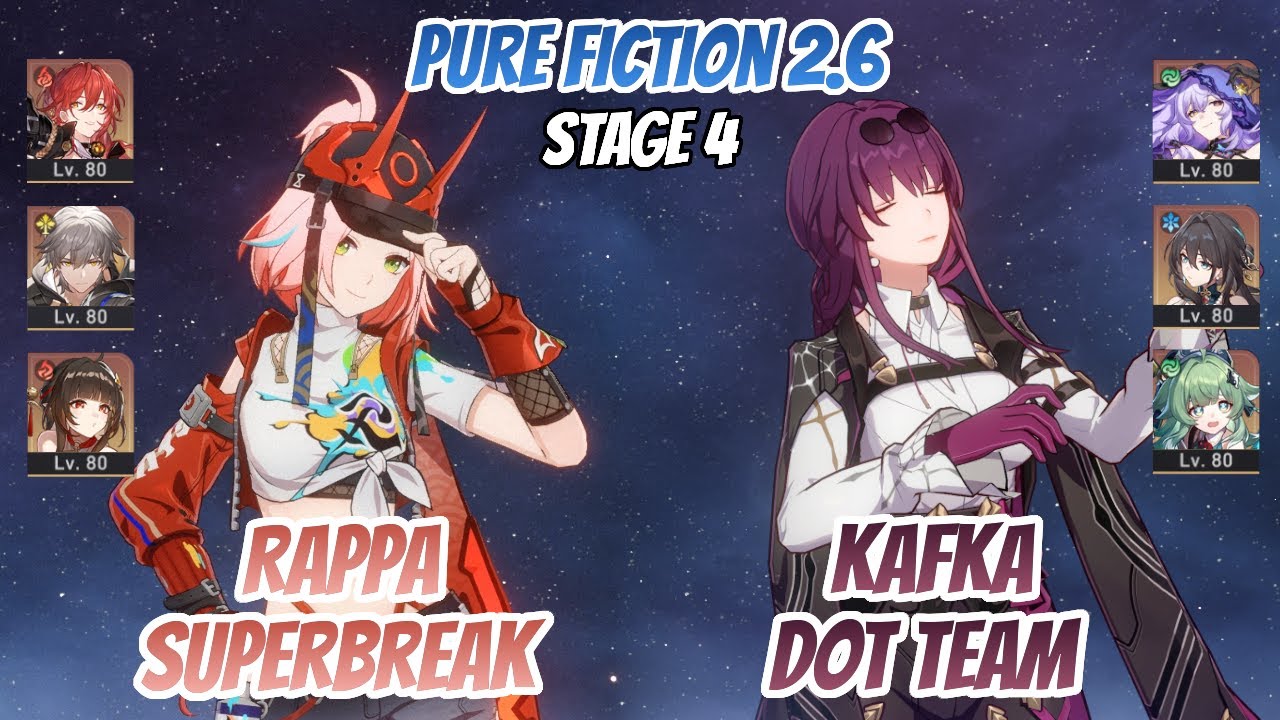 Rappa SuperBreak & Kafka DoT Team Pure Fiction Stage 4 (3 Stars) | Honkai Star Rail
