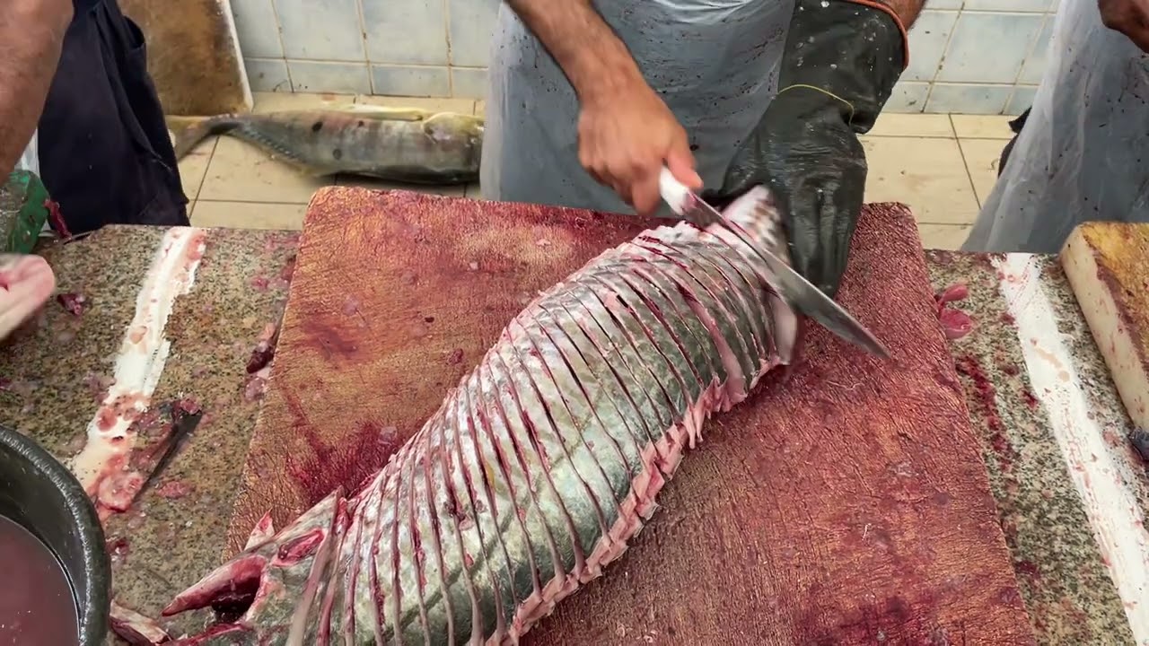 $150 King Fish Amazing Filleting Skills|| King Fish Stylish Filleting Skills|| Fastest King Fish Cut
