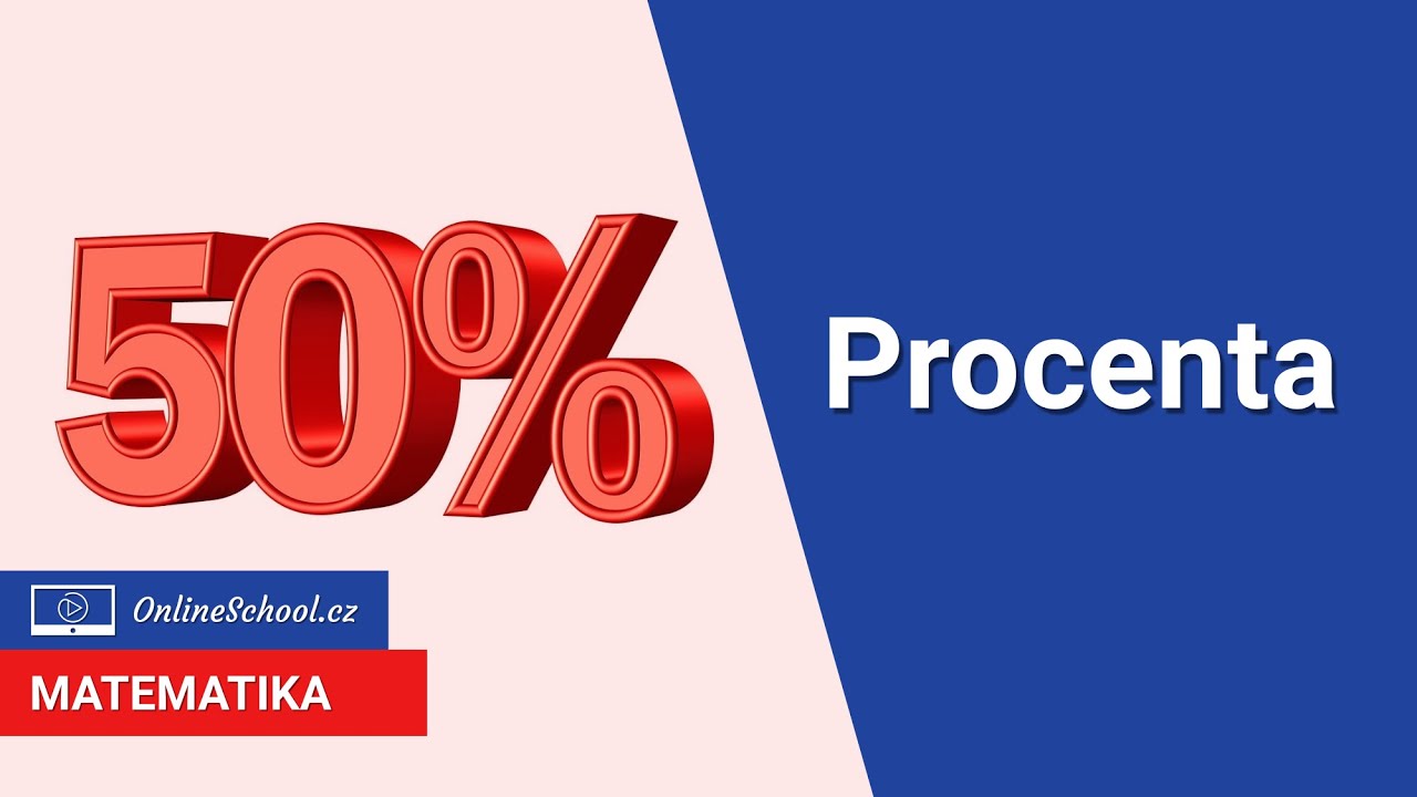 Procenta - jak se počítají? | Základy matematiky | Matematika | Onlineschool.cz