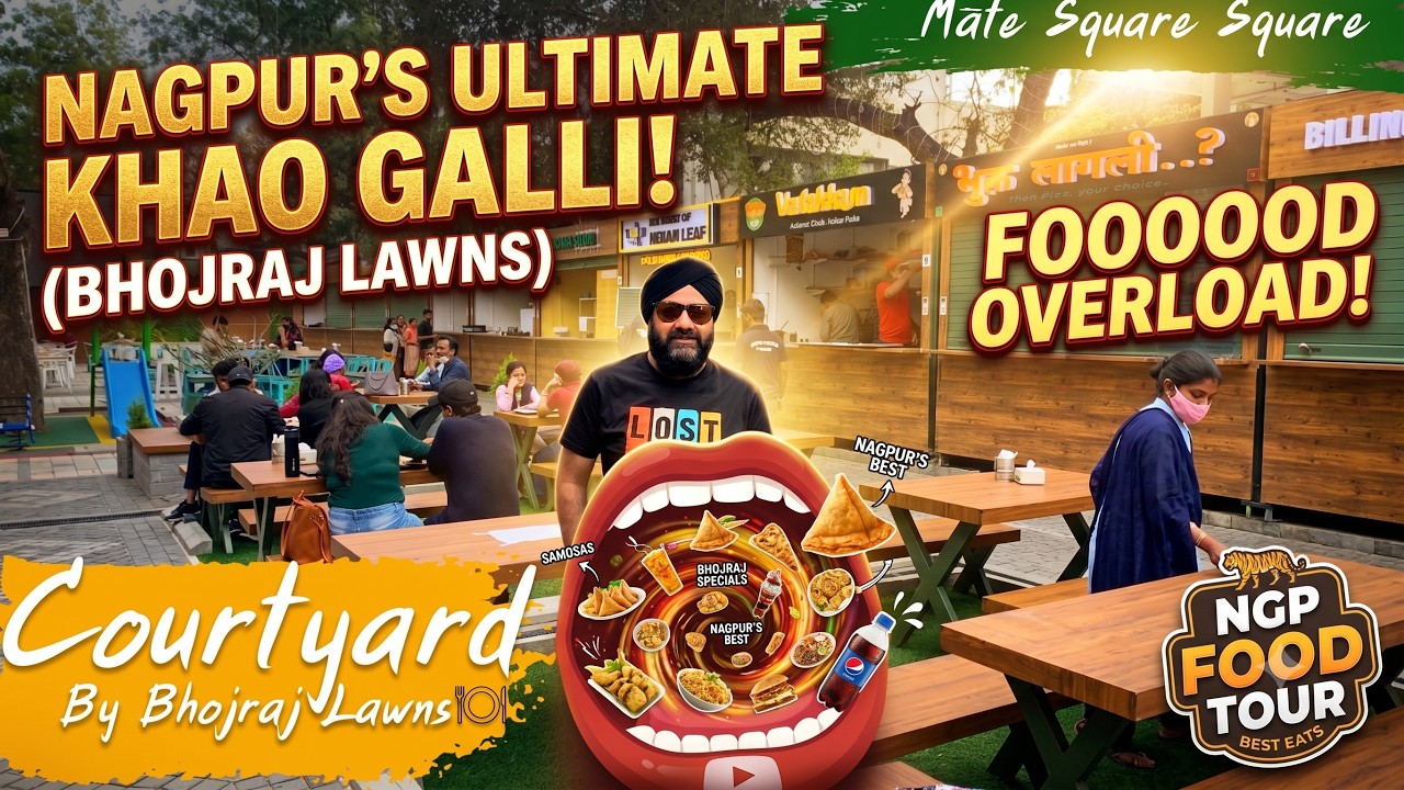 Food Court Delights in Nagpur | Courtyard By Bhojraj Lawns | Saturday Surprise | Mate Square Nagpur