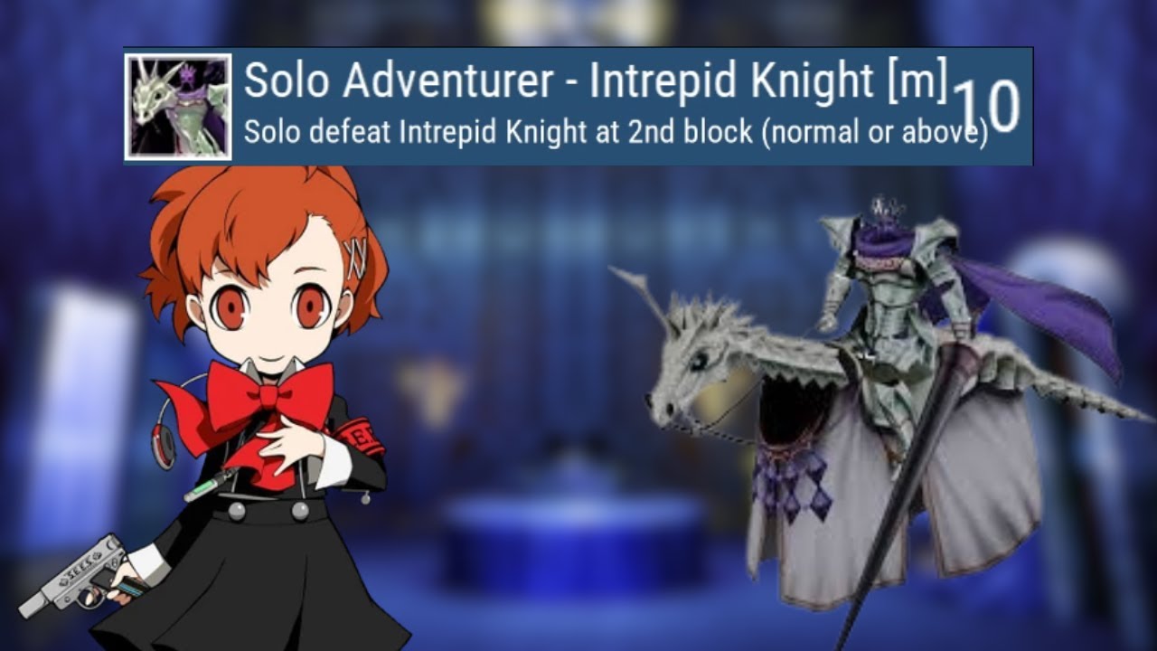 Solo Adventurer - Intrepid Knight RetroAchievements (P3P Female rute Maniac mode)