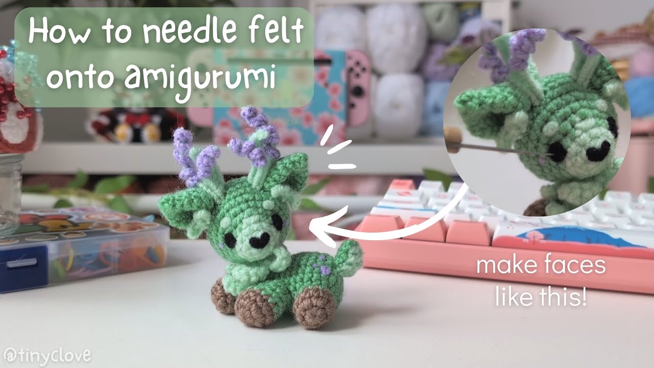Needle felting onto your amigurumi projects? Here's how!