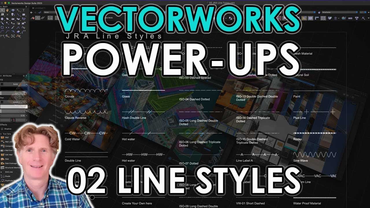 Vectorworks Power-Ups: 02 стиля линий