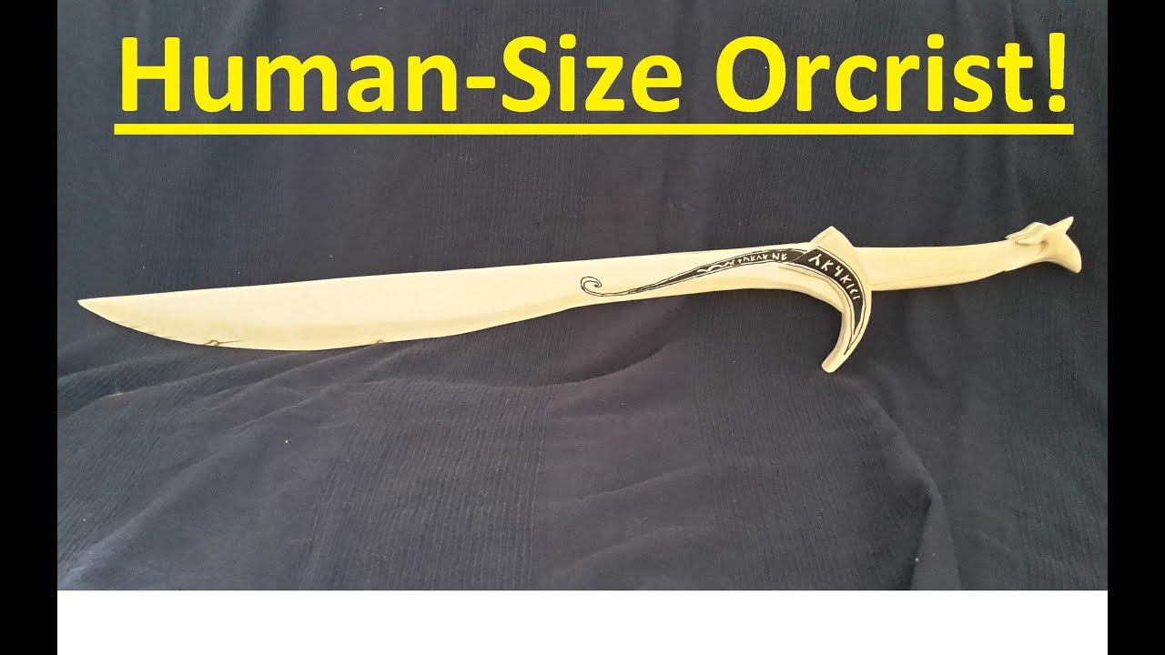 Human-Size Orcrist made out of wood! - Free templates