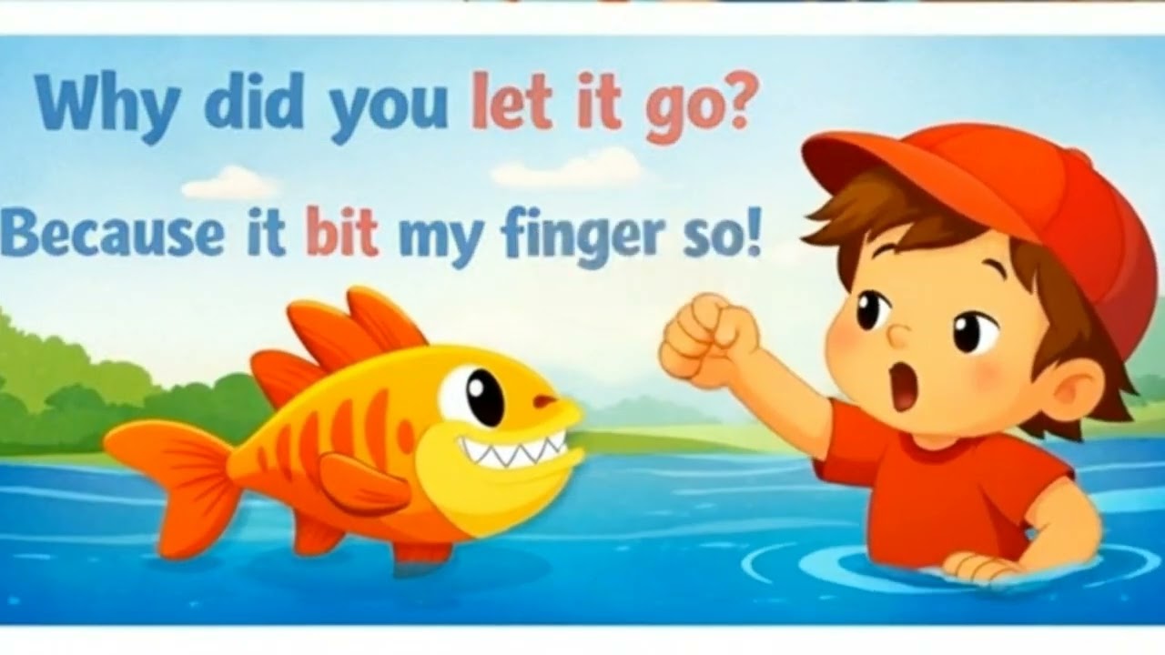 12345 once I caught a fish alive english nursery rhymes #nursery rhymes #kidsrhymes,