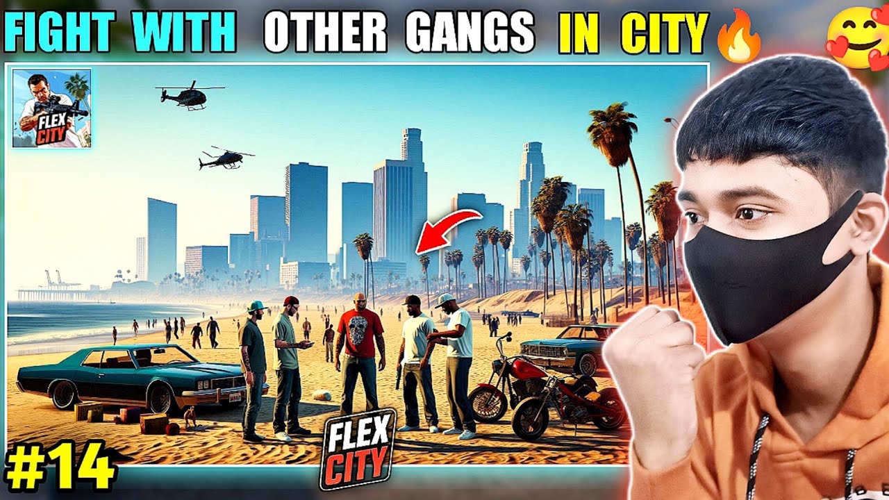 🔥FIGHT WITH OTHER GANGS IN CITY || FLEX CITY MOBILE GAMEPLAY हिन्दी #14 || INSANE GAMERX