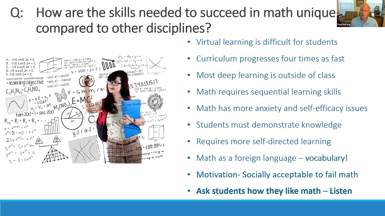 IES 2021: Integrating Math Study Skills and Learning into Virtual Courses
