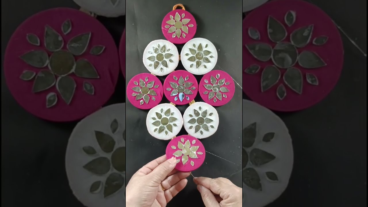 Diy old bangles Reuse and mirror craft l Wallhanging