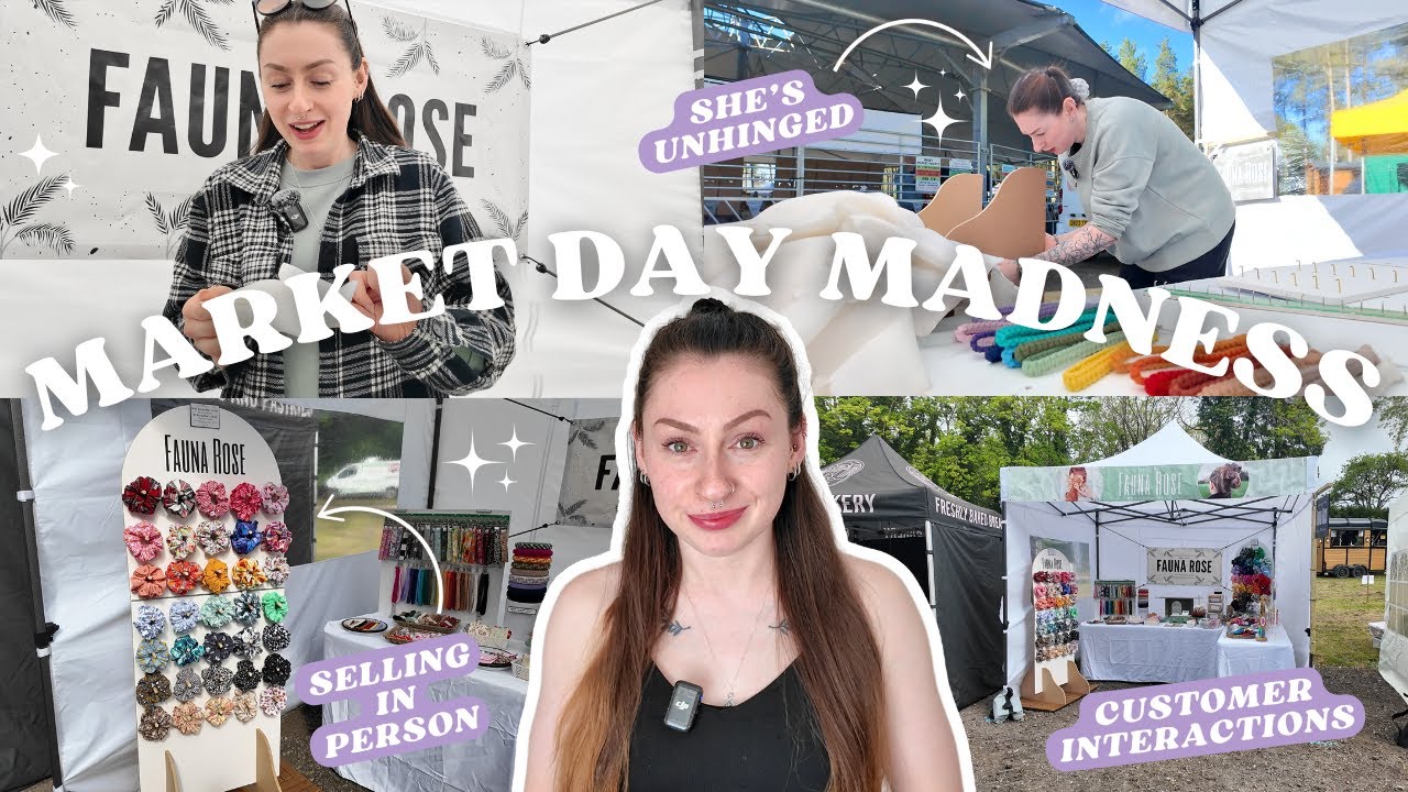 STUDIO VLOG #147 ☆ IT'S MARKET DAY! Mic'd up madness & customer chats... | Fauna Rose ☆
