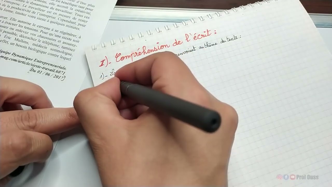 حل موضوع بكالوريا سابق رقم (2) لغة فرنسية خاص بالنص الحجاجي BAC 2023