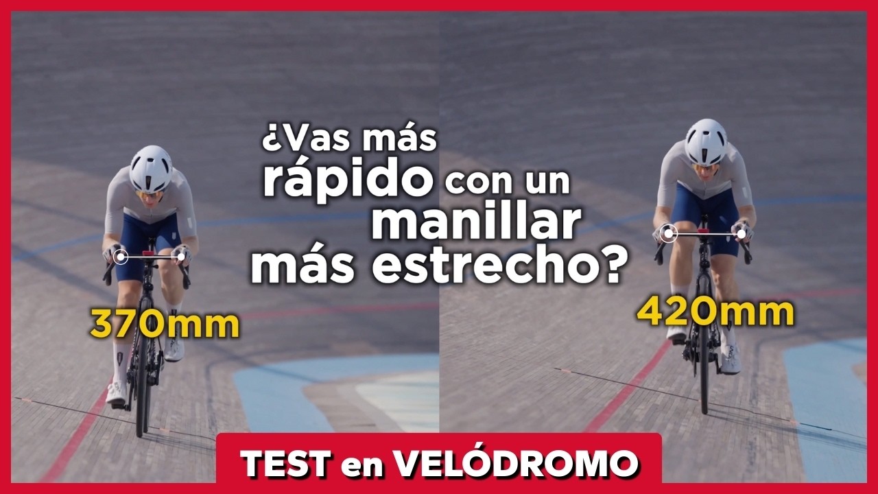 ¿Vas más rápido con un manillar más estrecho? Comparativa en Velódromo