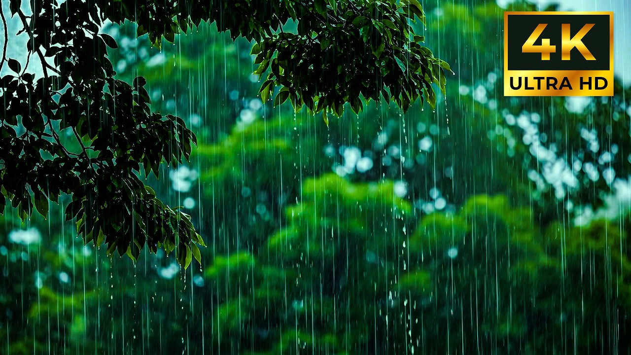 End Insomnia & Sleep Tonight with Forest Rain on Leaves | Peaceful ASMR Rain