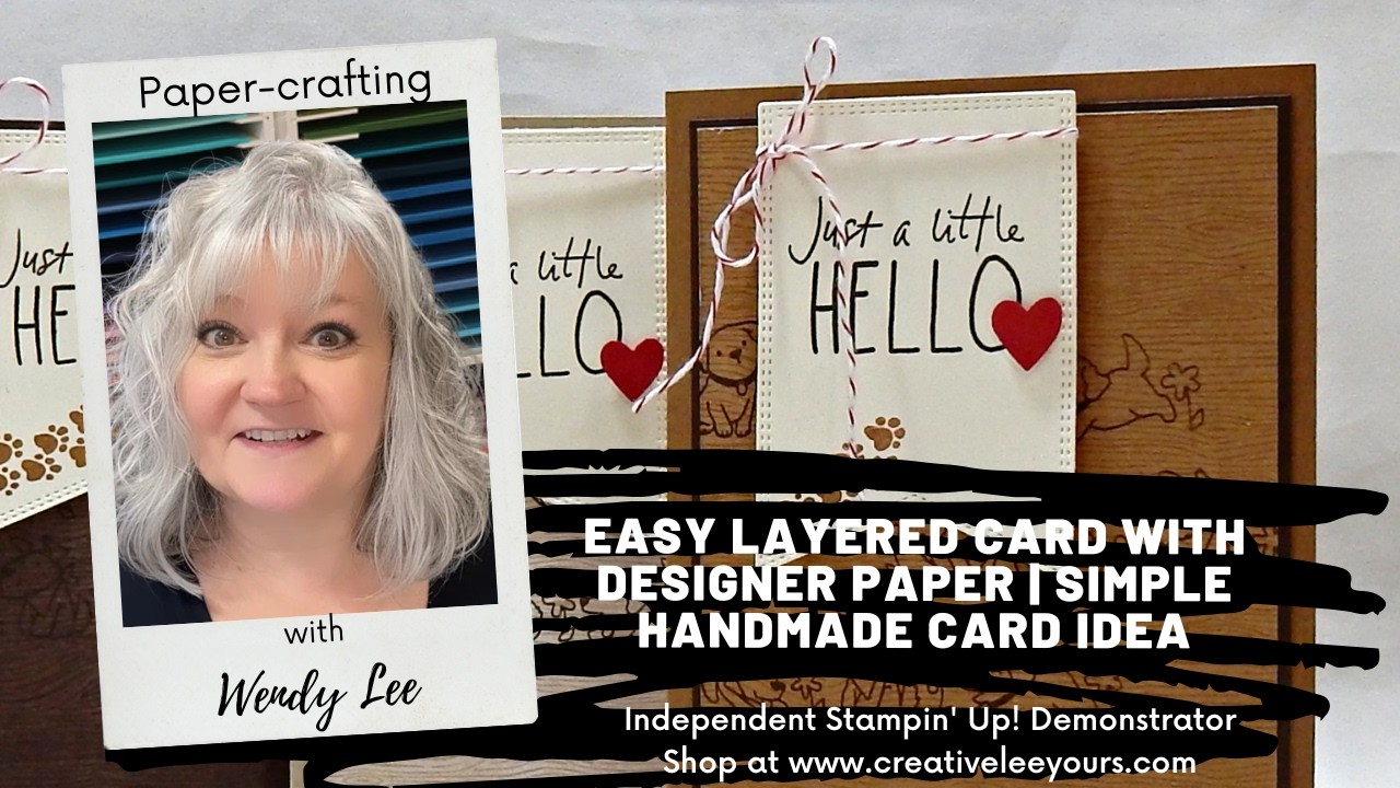 Easy Layered Card with Designer Paper | Simple Handmade Card Idea