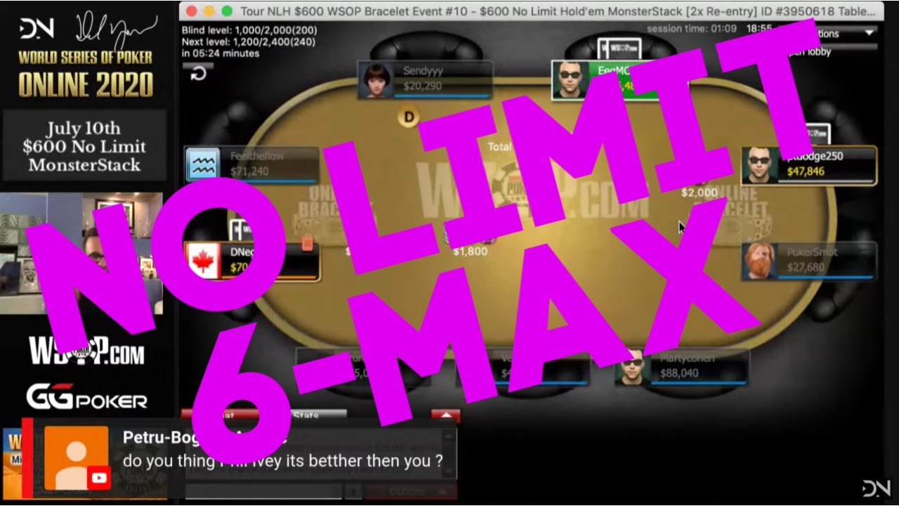 2020 WSOP Online Event #9 - $1000 No Limit 6-Max