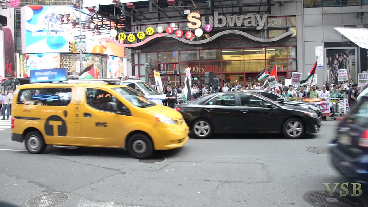 JDL- NY vs al Quds anti-Israel LIES Times Sq 2017