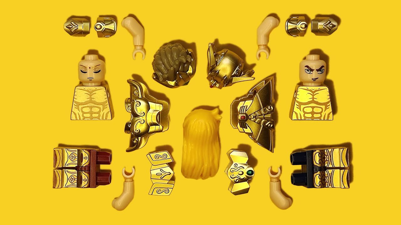 LEGO Gold Saints: Leo Aiolia & Virgo Shaka | Saint Seiya | Unofficial Minifigure | Anime