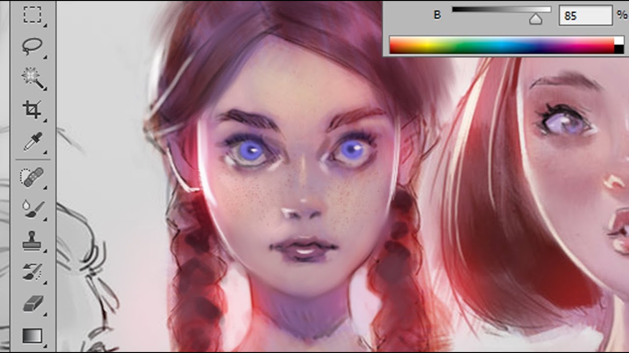 Coloring Tutorial - Purple Tint - 