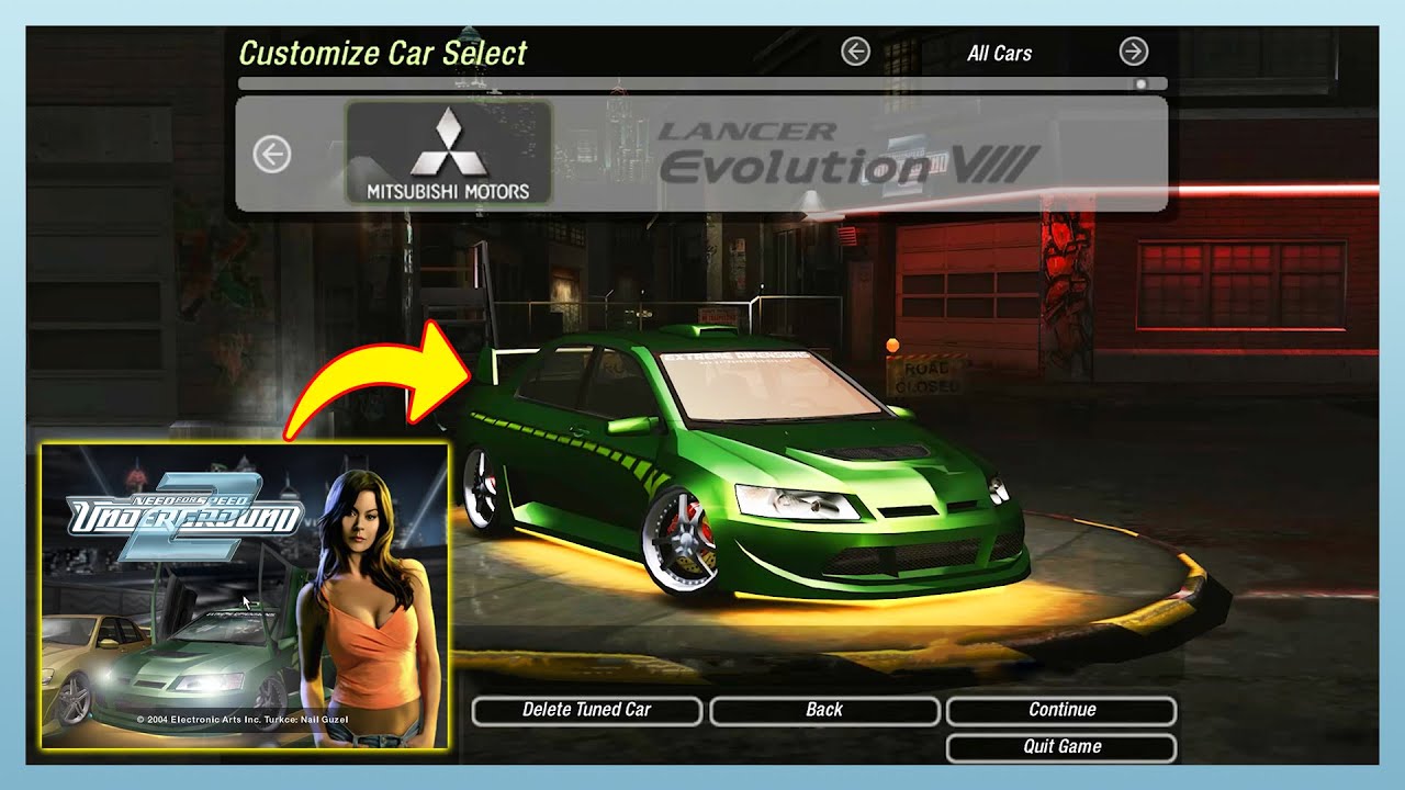 How To Make NFS Underground 2 Loading Screen Car | Mitsubishi Lancer Evolution 8 Tuning