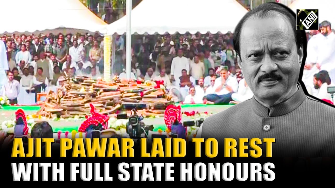 Ajit Pawar laid to rest with full state honours at Vidya Pratishthan ground in Baramati